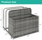 Pool Float Storage Box Outdoor Rolling Poolside Storage Basket Organizer for Patio PE Rattan Pool Caddy with Wheels for Cushions, Floaties, Noodles, Life Vests, Beach Balls, Toys